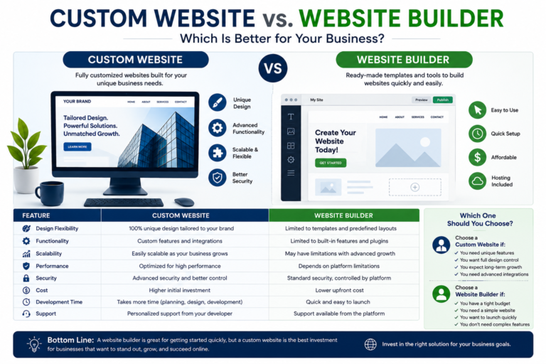 Custom Website vs. Website Builder