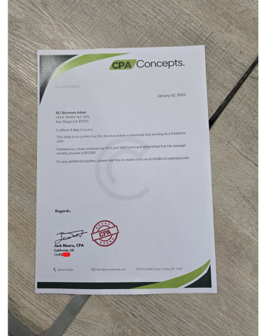 CPA Letter for a Mortgage
