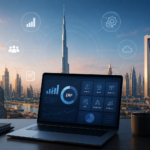ERP system and business software in Dubai UAE with Burj Khalifa skyline