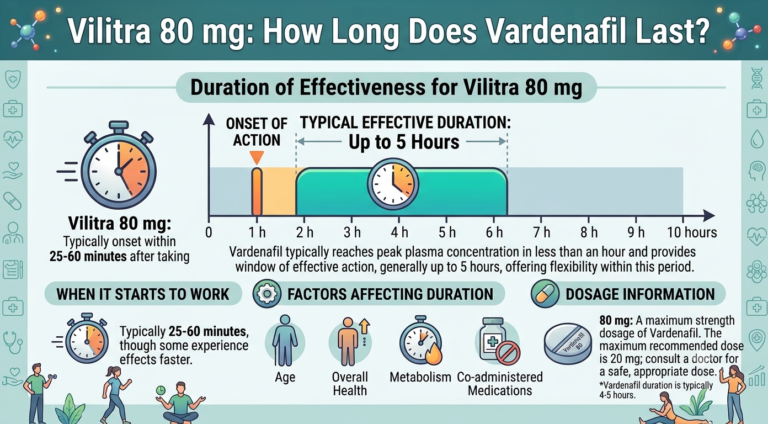 Vilitra 80 mg: How Long Does Vardenafil Last?