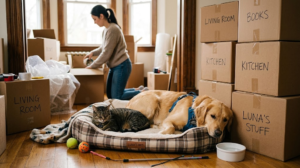 How to Keep Pets Calm During a House Move