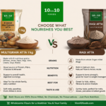 Multigrain atta 1 kg vs ragi atta