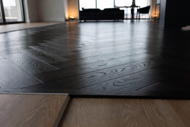 What Separates a Good Floor from a Great One Black Engineered, Herringbone, and WPC Flooring