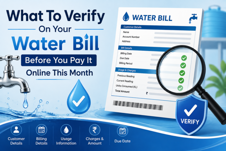 What To Verify On Your Water Bill Before You Pay It Online This Month