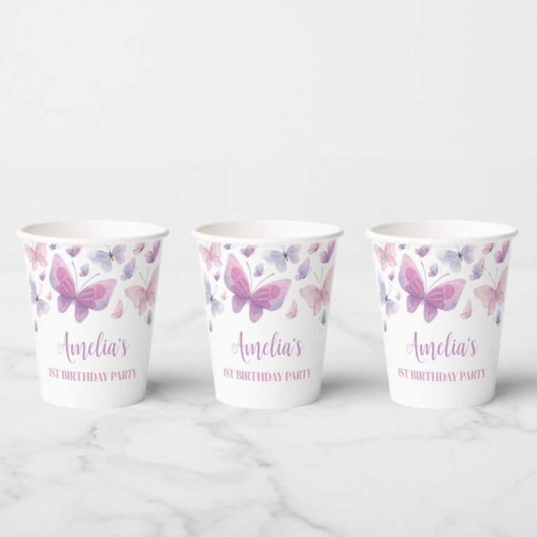 custom Butterfly paper cups