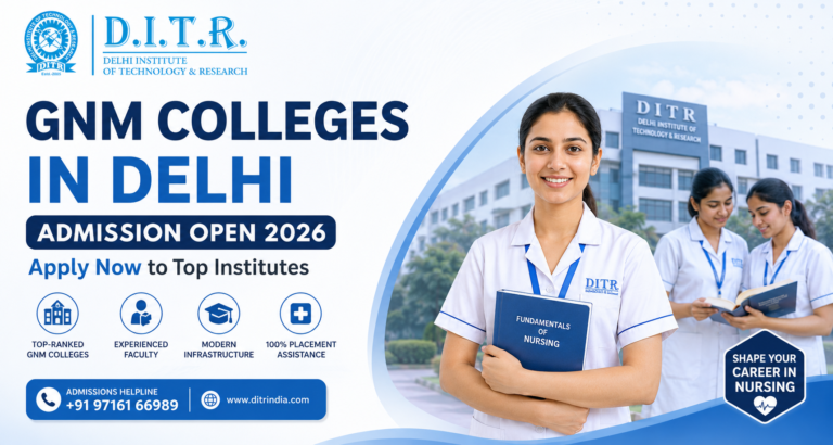 Admissions are now open for 2026 in top GNM Colleges in Delhi. Explore eligibility, fees, and career opportunities, and apply now with expert guidance from DITR INDIA to secure your seat. If you are planning to build a rewarding career in the healthcare sector, this is the right time to take action. GNM Colleges in Delhi Admission Open 2026 – Applying Now to Top Institutes is not just an announcement, it’s an opportunity to step into one of the most respected and in-demand professions in India. With the growing demand for skilled nursing professionals, enrolling in a General Nursing and Midwifery (GNM) program can open doors to stable and fulfilling career paths. Through this guide by DITR INDIA, you will find everything you need to know about admissions, eligibility, career scope, and how to choose the right college. Why Choose GNM as a Career? GNM (General Nursing and Midwifery) is a diploma program designed to train students in clinical nursing practices and patient care. It prepares candidates to work efficiently in hospitals, clinics, and community healthcare settings. The healthcare industry in India is expanding rapidly, and trained nurses are always in demand. By enrolling in one of the GNM Colleges in Delhi, students gain access to quality education, practical exposure, and better placement opportunities. Unlike many other courses, GNM focuses heavily on hands-on training, which makes graduates job-ready from day one. This practical approach ensures that students develop confidence and essential skills required in real-world healthcare environments. GNM Colleges in Delhi Admission Open 2026 Admissions for 2026 are now open across various reputed institutes. Students who wish to secure a seat should begin their application process early to avoid last-minute hassles. Delhi is one of the top educational hubs in India, offering access to some of the best nursing institutions. Choosing GNM Colleges in Delhi ensures exposure to advanced healthcare infrastructure, experienced faculty, and clinical training in reputed hospitals. DITR INDIA assists students in identifying the right colleges based on their academic background, budget, and career goals. With proper guidance, students can make informed decisions and increase their chances of admission to top institutes. Eligibility Criteria for GNM Admission Before applying, it is important to understand the basic eligibility requirements. While criteria may vary slightly from one college to another, most GNM Colleges in Delhi follow standard guidelines: Candidates must have completed 10+2 from a recognized board Minimum aggregate marks generally required are 40%–50% Science stream (PCB) is preferred, but some colleges accept students from other streams The minimum age requirement is usually 17 years Students are advised to check specific college requirements or consult DITR INDIA for accurate and updated admission details. Admission Process for GNM Colleges in Delhi The admission process is simple but requires attention to detail. Most colleges follow either merit-based selection or conduct entrance exams. The general process includes filling out the application form, submitting academic documents, and attending counseling sessions if required. Some institutes may also conduct personal interviews. Applying through DITR INDIA simplifies the process significantly. From form filling to final admission, expert counselors guide students at every step, ensuring a smooth and hassle-free experience. How to Choose the Best GNM College in Delhi Selecting the right college plays a crucial role in shaping your future. While there are many GNM Colleges in Delhi, not all offer the same quality of education and training. Students should consider factors such as faculty experience, hospital tie-ups for clinical training, infrastructure, placement support, and fee structure. A well-established institute with strong industry connections can make a significant difference in your career. DITR INDIA helps students compare top institutes and choose the best option based on their individual needs. This ensures that students not only get admission but also receive quality education that enhances their career prospects. Career Opportunities After GNM Completing a GNM course opens up multiple career paths in the healthcare sector. Graduates can work in hospitals, nursing homes, clinics, and even government healthcare departments. Some popular job roles include staff nurse, community health worker, home nurse, and nursing supervisor. With experience, professionals can also move into administrative roles or pursue higher studies such as B.Sc Nursing. The demand for qualified nurses is not limited to India. Many GNM graduates also explore opportunities abroad, where healthcare professionals are highly valued and well-paid. Why Choose DITR INDIA for GNM Admission Guidance? Choosing the right guidance platform is just as important as choosing the right college. DITR INDIA is a trusted name in the education consulting space, helping thousands of students achieve their career goals. With years of experience and a deep understanding of the admission process, DITR INDIA provides personalized counseling, ensuring that students find the best GNM Colleges in Delhi. From shortlisting colleges to completing the admission process, the team offers end-to-end support. Their goal is to make higher education accessible, transparent, and stress-free for every student. Important Tips for Applicants Applying early is always a smart decision, as seats in top colleges fill quickly. Students should keep all necessary documents ready and stay updated with admission deadlines. It is also important to verify the credibility of the college before applying. Seeking expert guidance from platforms like DITR INDIA can help avoid common mistakes and improve your chances of securing admission. Conclusion The announcement of GNM Colleges in Delhi Admission Open 2026 brings a valuable opportunity for students who aspire to build a career in nursing. With the right guidance, preparation, and timely application, you can secure admission in a reputed institute and take the first step toward a successful healthcare career. Whether you are just starting your journey or looking for expert advice, DITR INDIA is here to support you at every stage. Don’t wait until the last moment—apply now and move closer to your dream profession. FAQ 1. What is the duration of the GNM course? The GNM course typically lasts for 3 years, including practical training and internships. 2. Can I apply for GNM after 12th Arts? Yes, some GNM Colleges in Delhi accept students from the Arts stream, but eligibility may vary by institution. 3. Is GNM a good career option in 2026? Yes, nursing remains one of the most stable and in-demand professions, with strong career growth opportunities. 4. What is the average fee for GNM Colleges in Delhi? Fees vary depending on the college, but they generally range from affordable to moderate levels. 5. How can DITR INDIA help with GNM admission? DITR INDIA provides expert counseling, college selection assistance, and complete admission support to students. Contact Us If you are confused about choosing the right college or need help with the admission process, feel free to reach out to DITR INDIA. Our expert counselors are ready to guide you at every step and help you secure admission in the best GNM Colleges in Delhi. Contact me today and take the first step toward a successful nursing career. Your future in healthcare starts here! GNM Colleges in Delhi