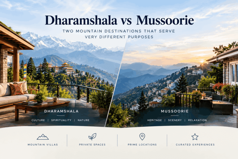 Dharamshala Vs Mussoorie Villa Destination Comparison Guide