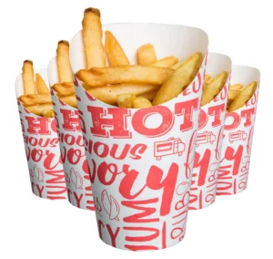 Printed fry scoop cups