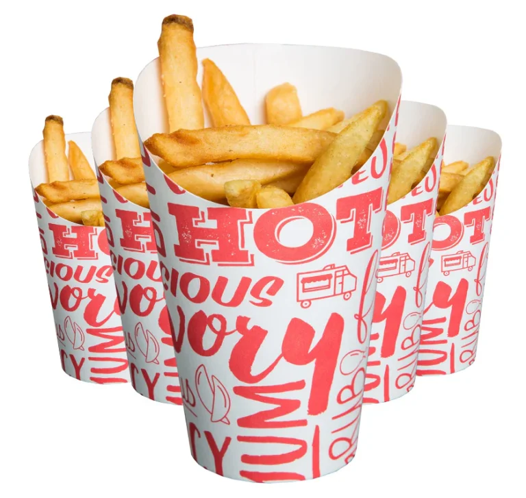 Printed fry scoop cups