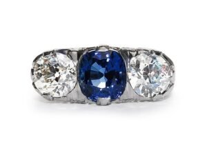 three stone sapphire ring